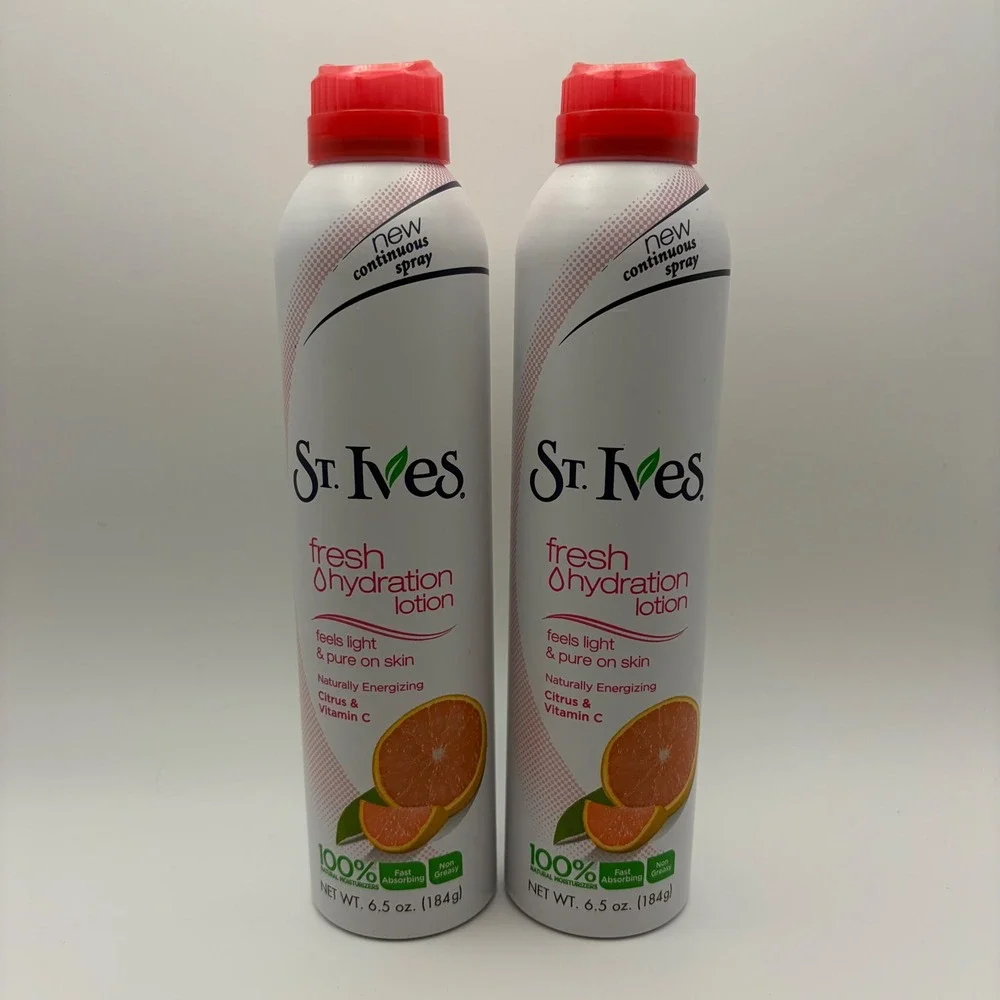 St. Ives Fresh Hydration Lotion Spray Citrus & Vitamin C 6.5oz Lot of 2 (1 full)